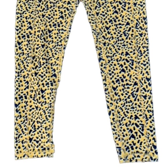 BCBGeneration Leggings High Waist Pants Leopard Print Yellow Women's Medium $68 - Picture 2 of 10